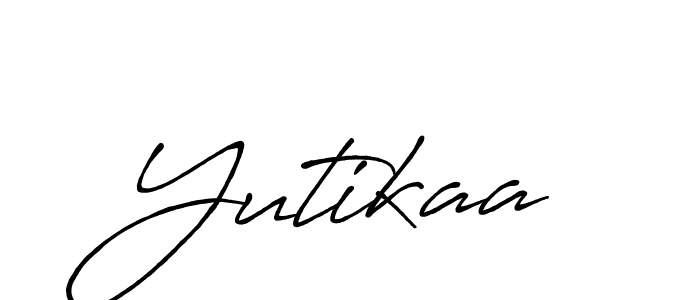 How to make Yutikaa signature? Antro_Vectra_Bolder is a professional autograph style. Create handwritten signature for Yutikaa name. Yutikaa signature style 7 images and pictures png