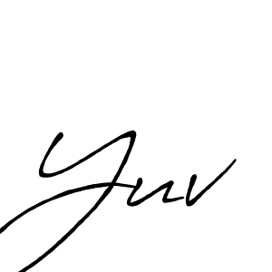 Also You can easily find your signature by using the search form. We will create Yuv name handwritten signature images for you free of cost using Antro_Vectra_Bolder sign style. Yuv signature style 7 images and pictures png