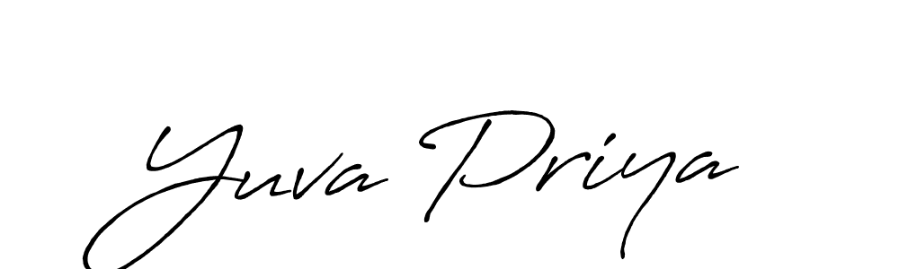 Use a signature maker to create a handwritten signature online. With this signature software, you can design (Antro_Vectra_Bolder) your own signature for name Yuva Priya. Yuva Priya signature style 7 images and pictures png