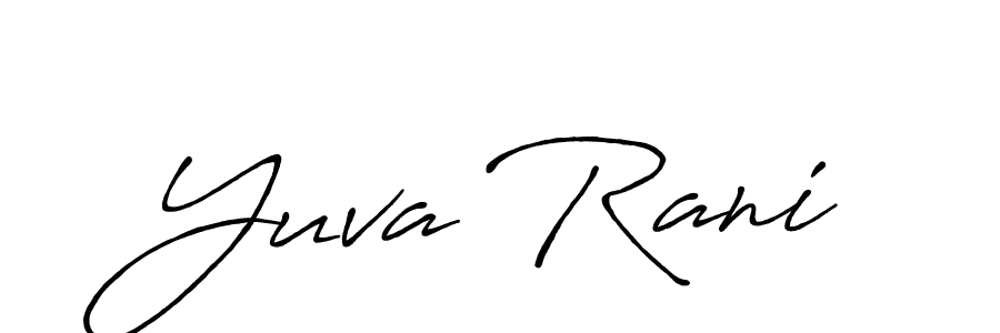 Create a beautiful signature design for name Yuva Rani. With this signature (Antro_Vectra_Bolder) fonts, you can make a handwritten signature for free. Yuva Rani signature style 7 images and pictures png