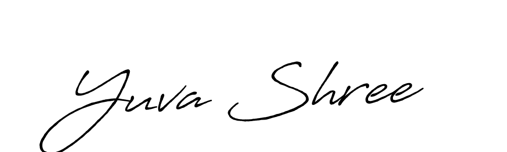 The best way (Antro_Vectra_Bolder) to make a short signature is to pick only two or three words in your name. The name Yuva Shree include a total of six letters. For converting this name. Yuva Shree signature style 7 images and pictures png