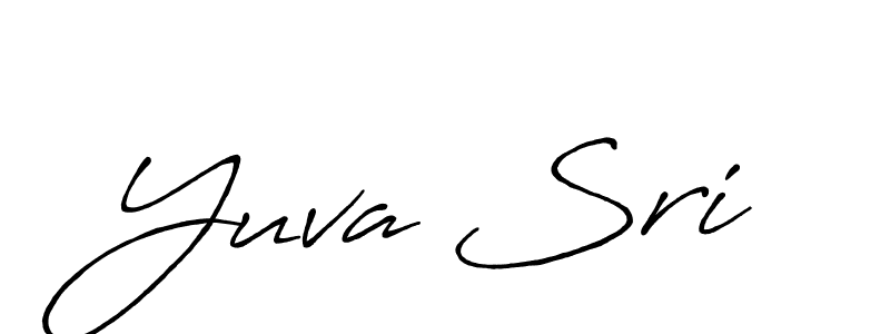 Create a beautiful signature design for name Yuva Sri. With this signature (Antro_Vectra_Bolder) fonts, you can make a handwritten signature for free. Yuva Sri signature style 7 images and pictures png