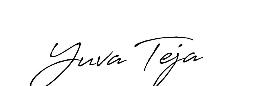 Design your own signature with our free online signature maker. With this signature software, you can create a handwritten (Antro_Vectra_Bolder) signature for name Yuva Teja. Yuva Teja signature style 7 images and pictures png