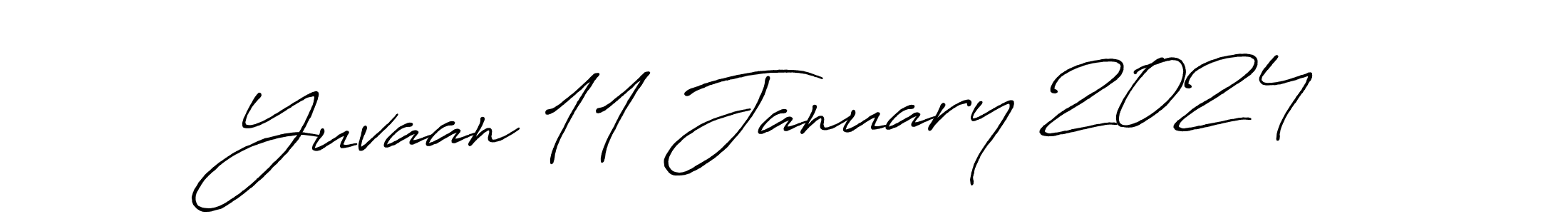 Make a beautiful signature design for name Yuvaan 11 January 2024. Use this online signature maker to create a handwritten signature for free. Yuvaan 11 January 2024 signature style 7 images and pictures png