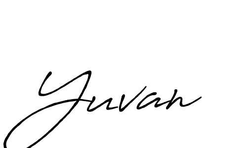 Design your own signature with our free online signature maker. With this signature software, you can create a handwritten (Antro_Vectra_Bolder) signature for name Yuvan. Yuvan signature style 7 images and pictures png