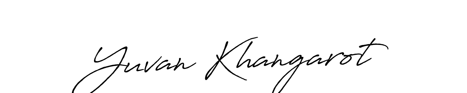 Yuvan Khangarot stylish signature style. Best Handwritten Sign (Antro_Vectra_Bolder) for my name. Handwritten Signature Collection Ideas for my name Yuvan Khangarot. Yuvan Khangarot signature style 7 images and pictures png