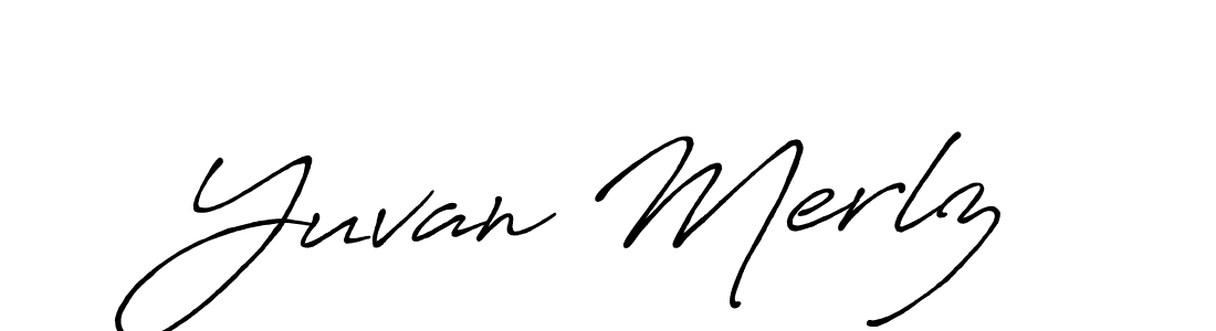 Use a signature maker to create a handwritten signature online. With this signature software, you can design (Antro_Vectra_Bolder) your own signature for name Yuvan Merlz. Yuvan Merlz signature style 7 images and pictures png