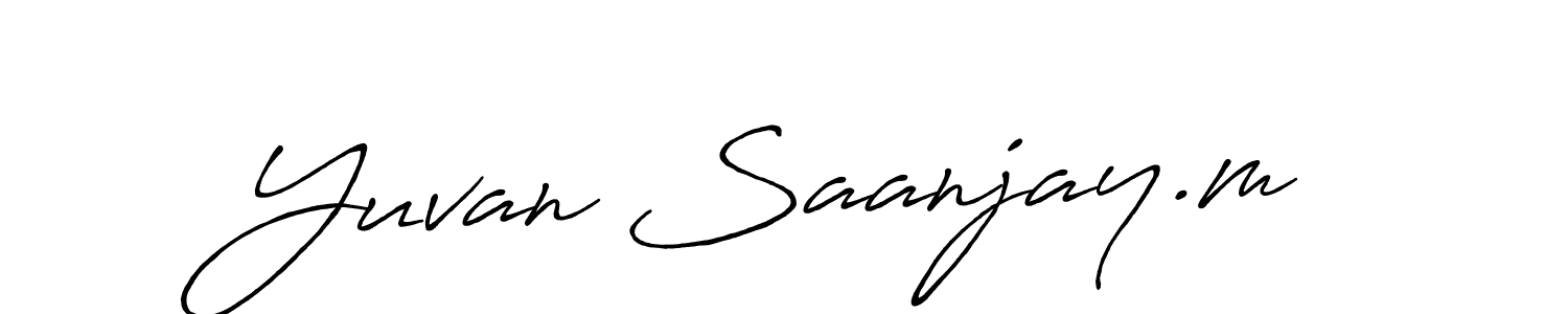 It looks lik you need a new signature style for name Yuvan Saanjay.m. Design unique handwritten (Antro_Vectra_Bolder) signature with our free signature maker in just a few clicks. Yuvan Saanjay.m signature style 7 images and pictures png