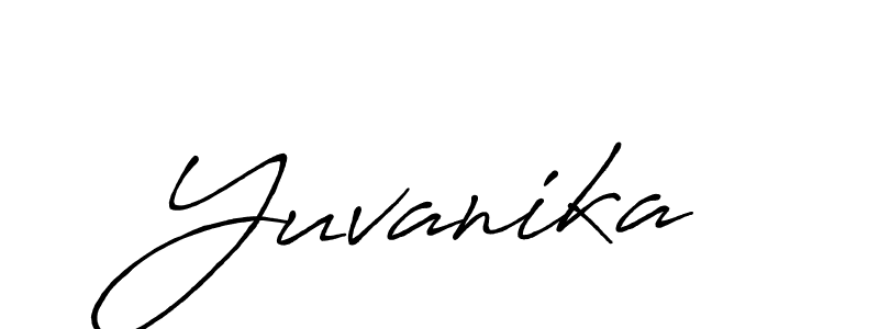 Use a signature maker to create a handwritten signature online. With this signature software, you can design (Antro_Vectra_Bolder) your own signature for name Yuvanika. Yuvanika signature style 7 images and pictures png