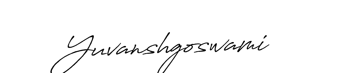 How to make Yuvanshgoswami name signature. Use Antro_Vectra_Bolder style for creating short signs online. This is the latest handwritten sign. Yuvanshgoswami signature style 7 images and pictures png