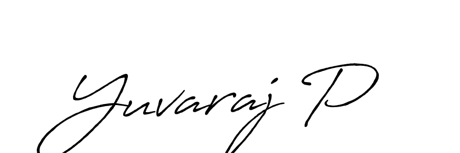 Create a beautiful signature design for name Yuvaraj P. With this signature (Antro_Vectra_Bolder) fonts, you can make a handwritten signature for free. Yuvaraj P signature style 7 images and pictures png