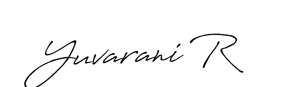 Make a beautiful signature design for name Yuvarani R. Use this online signature maker to create a handwritten signature for free. Yuvarani R signature style 7 images and pictures png