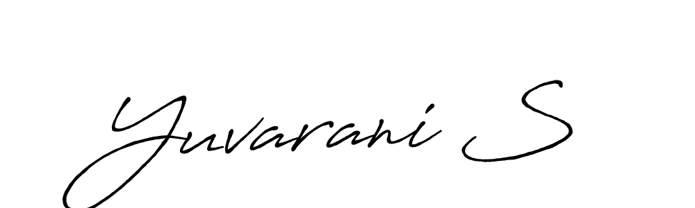 You should practise on your own different ways (Antro_Vectra_Bolder) to write your name (Yuvarani S) in signature. don't let someone else do it for you. Yuvarani S signature style 7 images and pictures png