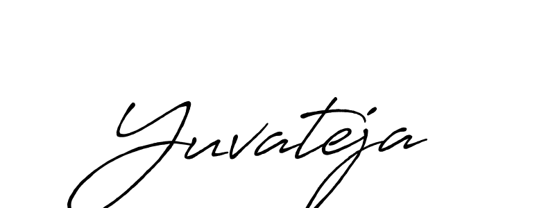 Use a signature maker to create a handwritten signature online. With this signature software, you can design (Antro_Vectra_Bolder) your own signature for name Yuvateja. Yuvateja signature style 7 images and pictures png