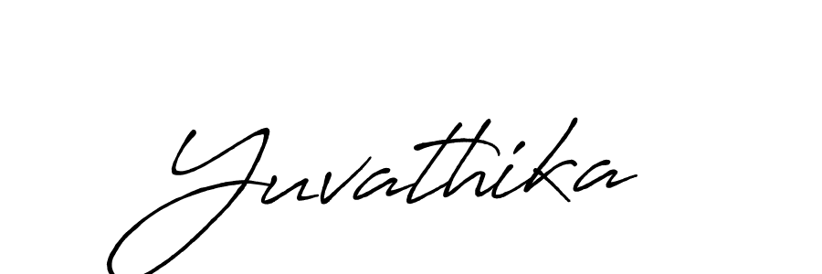 How to make Yuvathika name signature. Use Antro_Vectra_Bolder style for creating short signs online. This is the latest handwritten sign. Yuvathika signature style 7 images and pictures png