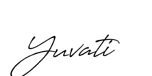 Also we have Yuvati name is the best signature style. Create professional handwritten signature collection using Antro_Vectra_Bolder autograph style. Yuvati signature style 7 images and pictures png