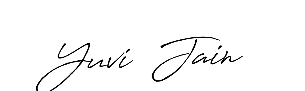 if you are searching for the best signature style for your name Yuvi  Jain. so please give up your signature search. here we have designed multiple signature styles  using Antro_Vectra_Bolder. Yuvi  Jain signature style 7 images and pictures png