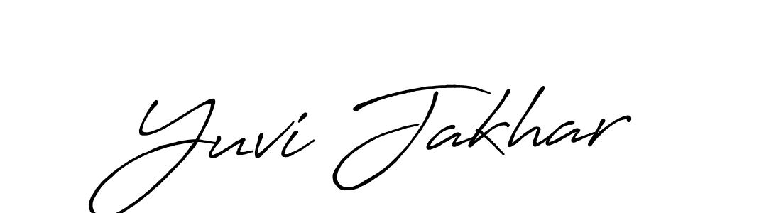 Yuvi Jakhar stylish signature style. Best Handwritten Sign (Antro_Vectra_Bolder) for my name. Handwritten Signature Collection Ideas for my name Yuvi Jakhar. Yuvi Jakhar signature style 7 images and pictures png