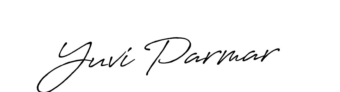 The best way (Antro_Vectra_Bolder) to make a short signature is to pick only two or three words in your name. The name Yuvi Parmar include a total of six letters. For converting this name. Yuvi Parmar signature style 7 images and pictures png