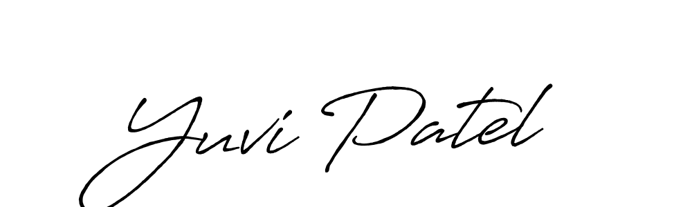 Design your own signature with our free online signature maker. With this signature software, you can create a handwritten (Antro_Vectra_Bolder) signature for name Yuvi Patel. Yuvi Patel signature style 7 images and pictures png