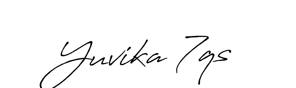 Design your own signature with our free online signature maker. With this signature software, you can create a handwritten (Antro_Vectra_Bolder) signature for name Yuvika 7qs. Yuvika 7qs signature style 7 images and pictures png