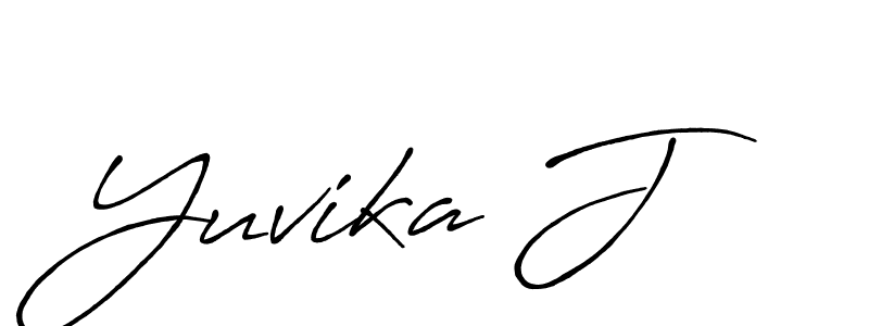 if you are searching for the best signature style for your name Yuvika J. so please give up your signature search. here we have designed multiple signature styles  using Antro_Vectra_Bolder. Yuvika J signature style 7 images and pictures png