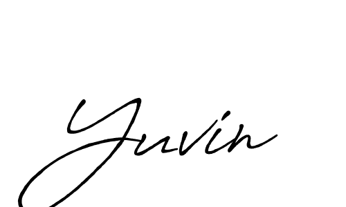 Create a beautiful signature design for name Yuvin. With this signature (Antro_Vectra_Bolder) fonts, you can make a handwritten signature for free. Yuvin signature style 7 images and pictures png
