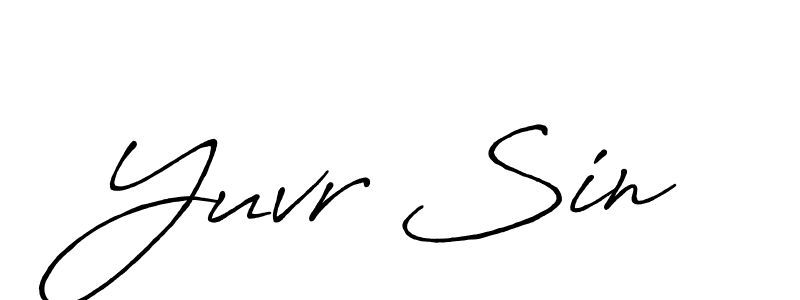 Similarly Antro_Vectra_Bolder is the best handwritten signature design. Signature creator online .You can use it as an online autograph creator for name Yuvr Sin. Yuvr Sin signature style 7 images and pictures png
