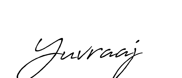 Create a beautiful signature design for name Yuvraaj. With this signature (Antro_Vectra_Bolder) fonts, you can make a handwritten signature for free. Yuvraaj signature style 7 images and pictures png