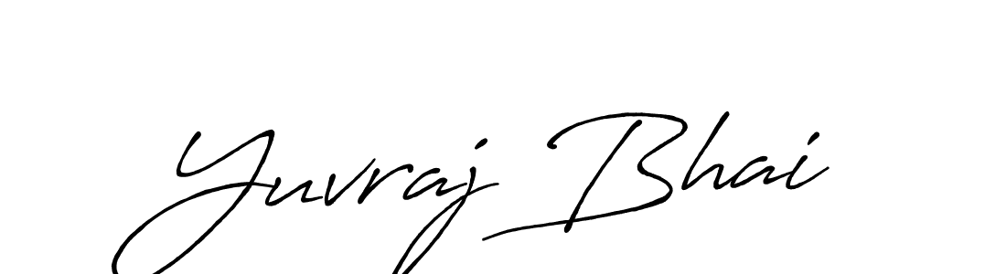 Yuvraj Bhai stylish signature style. Best Handwritten Sign (Antro_Vectra_Bolder) for my name. Handwritten Signature Collection Ideas for my name Yuvraj Bhai. Yuvraj Bhai signature style 7 images and pictures png