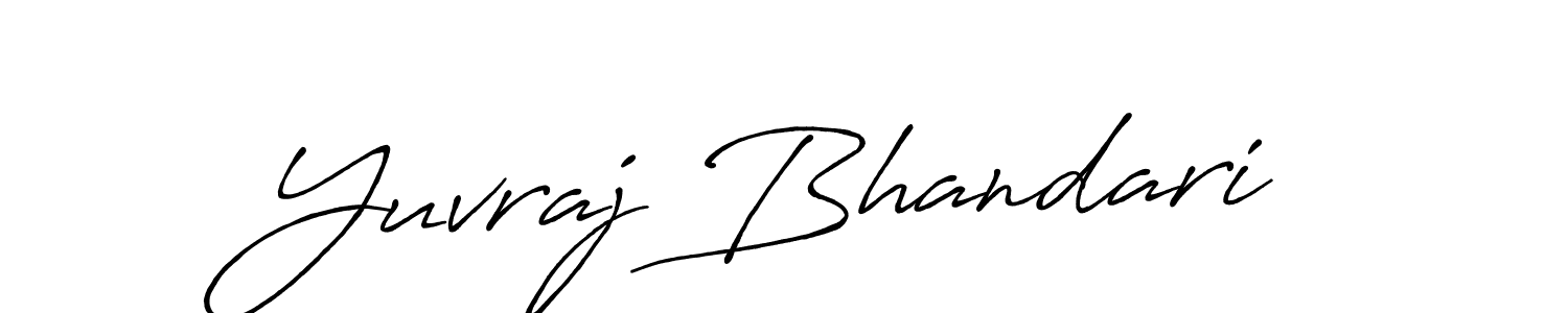 You should practise on your own different ways (Antro_Vectra_Bolder) to write your name (Yuvraj Bhandari) in signature. don't let someone else do it for you. Yuvraj Bhandari signature style 7 images and pictures png