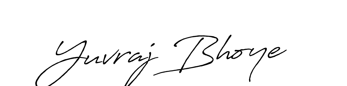 Create a beautiful signature design for name Yuvraj Bhoye. With this signature (Antro_Vectra_Bolder) fonts, you can make a handwritten signature for free. Yuvraj Bhoye signature style 7 images and pictures png