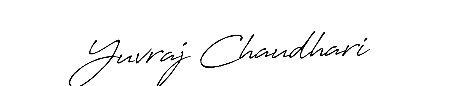 Make a beautiful signature design for name Yuvraj Chaudhari. With this signature (Antro_Vectra_Bolder) style, you can create a handwritten signature for free. Yuvraj Chaudhari signature style 7 images and pictures png