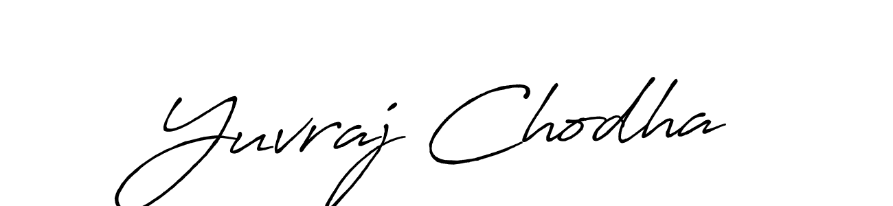 You should practise on your own different ways (Antro_Vectra_Bolder) to write your name (Yuvraj Chodha) in signature. don't let someone else do it for you. Yuvraj Chodha signature style 7 images and pictures png