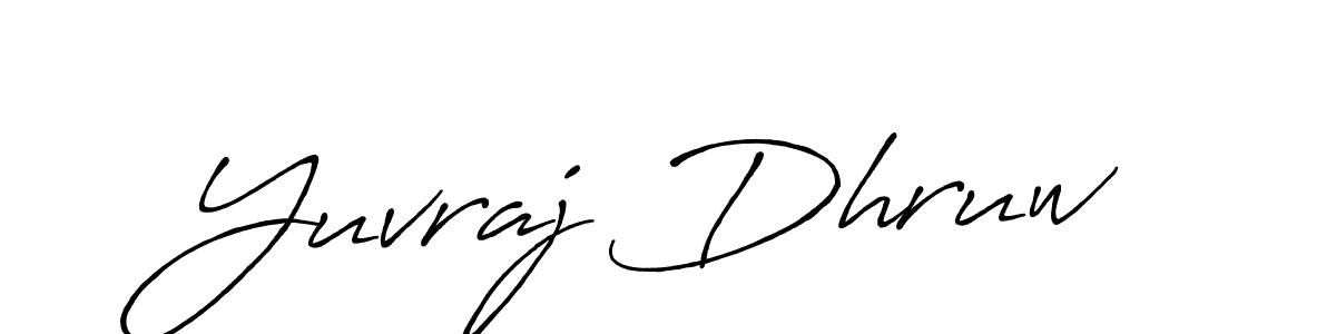 Yuvraj Dhruw stylish signature style. Best Handwritten Sign (Antro_Vectra_Bolder) for my name. Handwritten Signature Collection Ideas for my name Yuvraj Dhruw. Yuvraj Dhruw signature style 7 images and pictures png