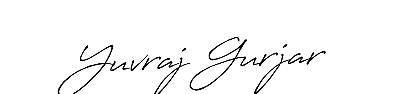 Also we have Yuvraj Gurjar name is the best signature style. Create professional handwritten signature collection using Antro_Vectra_Bolder autograph style. Yuvraj Gurjar signature style 7 images and pictures png