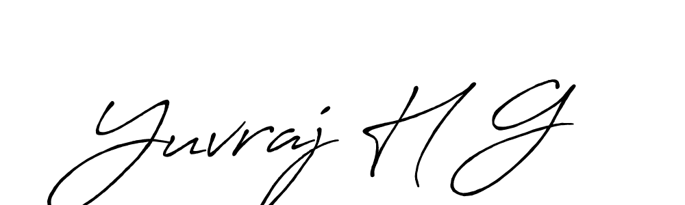Create a beautiful signature design for name Yuvraj H G. With this signature (Antro_Vectra_Bolder) fonts, you can make a handwritten signature for free. Yuvraj H G signature style 7 images and pictures png