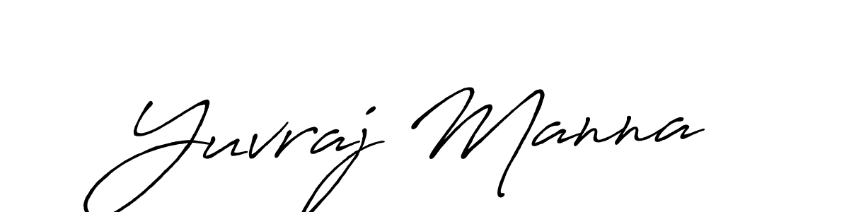 Create a beautiful signature design for name Yuvraj Manna. With this signature (Antro_Vectra_Bolder) fonts, you can make a handwritten signature for free. Yuvraj Manna signature style 7 images and pictures png