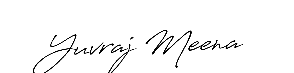 This is the best signature style for the Yuvraj Meena name. Also you like these signature font (Antro_Vectra_Bolder). Mix name signature. Yuvraj Meena signature style 7 images and pictures png