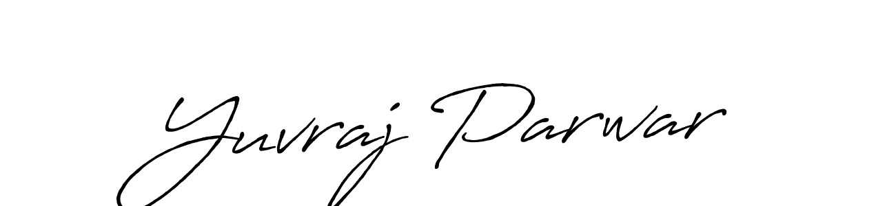 Antro_Vectra_Bolder is a professional signature style that is perfect for those who want to add a touch of class to their signature. It is also a great choice for those who want to make their signature more unique. Get Yuvraj Parwar name to fancy signature for free. Yuvraj Parwar signature style 7 images and pictures png