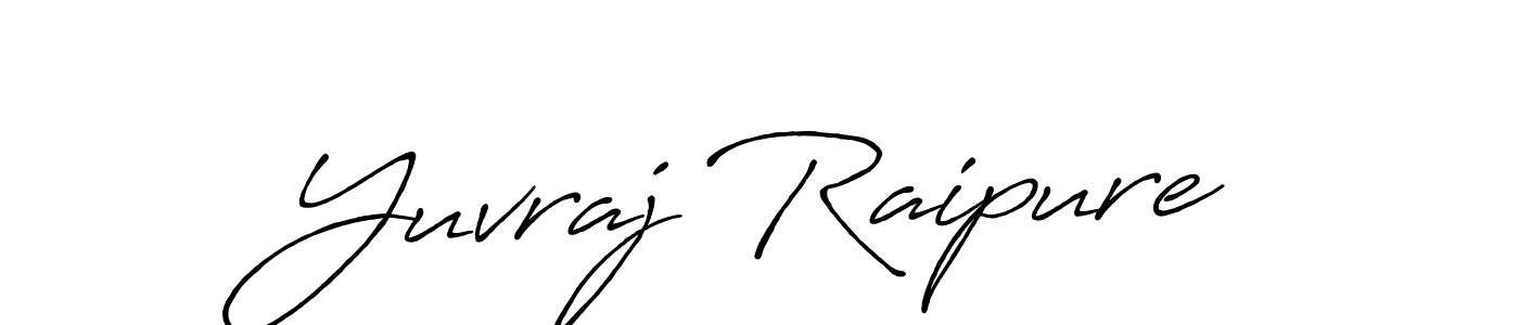 The best way (Antro_Vectra_Bolder) to make a short signature is to pick only two or three words in your name. The name Yuvraj Raipure include a total of six letters. For converting this name. Yuvraj Raipure signature style 7 images and pictures png