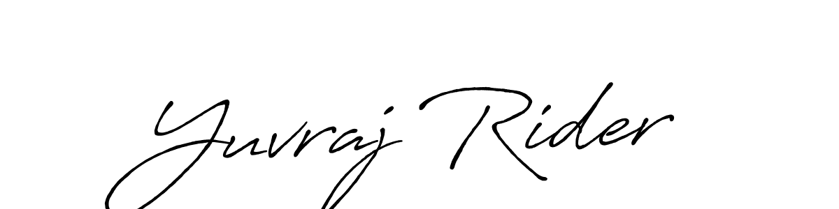 Yuvraj Rider stylish signature style. Best Handwritten Sign (Antro_Vectra_Bolder) for my name. Handwritten Signature Collection Ideas for my name Yuvraj Rider. Yuvraj Rider signature style 7 images and pictures png