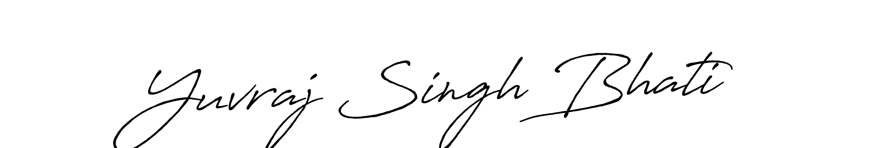 Create a beautiful signature design for name Yuvraj Singh Bhati. With this signature (Antro_Vectra_Bolder) fonts, you can make a handwritten signature for free. Yuvraj Singh Bhati signature style 7 images and pictures png