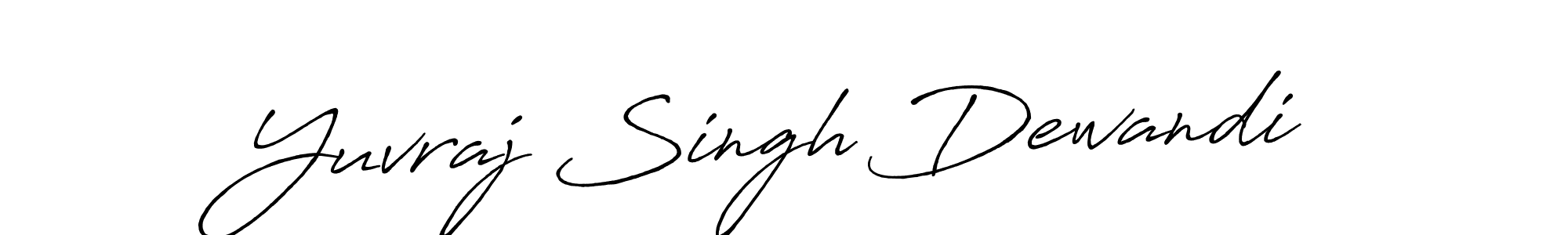 Make a beautiful signature design for name Yuvraj Singh Dewandi. With this signature (Antro_Vectra_Bolder) style, you can create a handwritten signature for free. Yuvraj Singh Dewandi signature style 7 images and pictures png