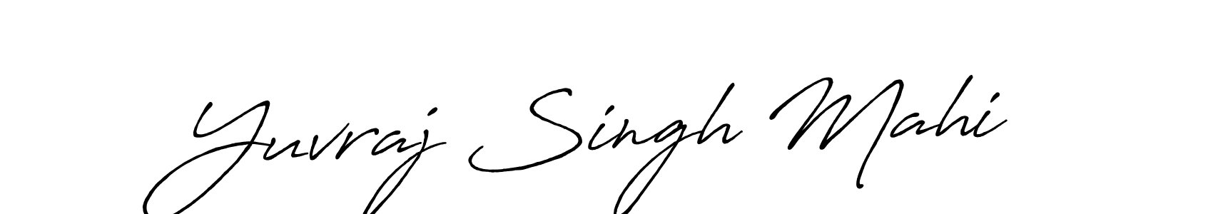 Make a beautiful signature design for name Yuvraj Singh Mahi. With this signature (Antro_Vectra_Bolder) style, you can create a handwritten signature for free. Yuvraj Singh Mahi signature style 7 images and pictures png