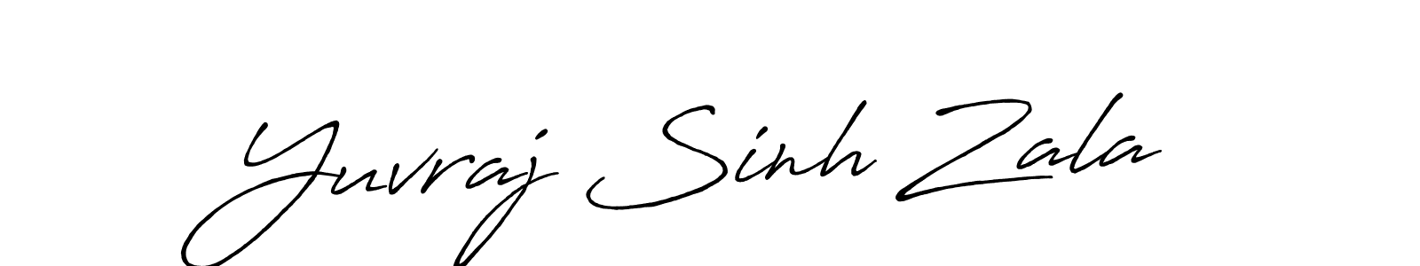 Create a beautiful signature design for name Yuvraj Sinh Zala. With this signature (Antro_Vectra_Bolder) fonts, you can make a handwritten signature for free. Yuvraj Sinh Zala signature style 7 images and pictures png