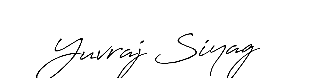 Use a signature maker to create a handwritten signature online. With this signature software, you can design (Antro_Vectra_Bolder) your own signature for name Yuvraj Siyag. Yuvraj Siyag signature style 7 images and pictures png