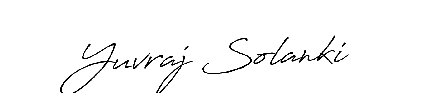 Create a beautiful signature design for name Yuvraj Solanki. With this signature (Antro_Vectra_Bolder) fonts, you can make a handwritten signature for free. Yuvraj Solanki signature style 7 images and pictures png