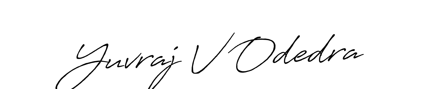 It looks lik you need a new signature style for name Yuvraj V Odedra. Design unique handwritten (Antro_Vectra_Bolder) signature with our free signature maker in just a few clicks. Yuvraj V Odedra signature style 7 images and pictures png