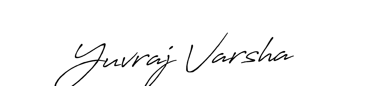 Use a signature maker to create a handwritten signature online. With this signature software, you can design (Antro_Vectra_Bolder) your own signature for name Yuvraj Varsha. Yuvraj Varsha signature style 7 images and pictures png